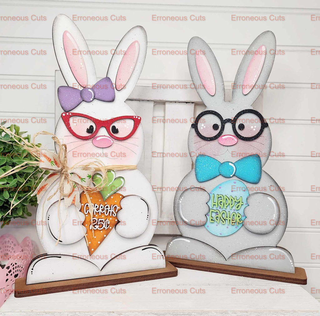 Cute bunny shelf sitters