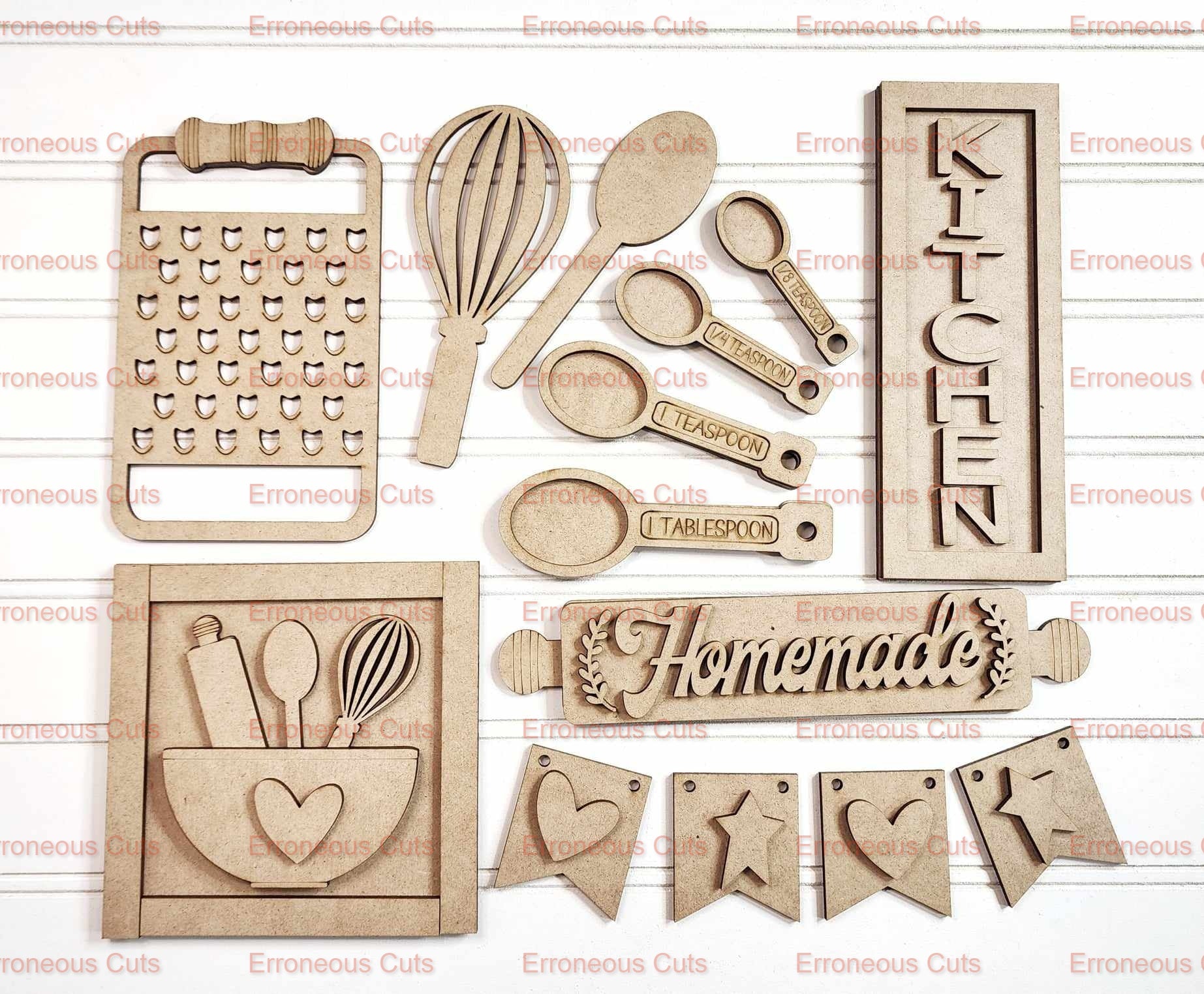 Kitchen inserts for shaker box inserts only