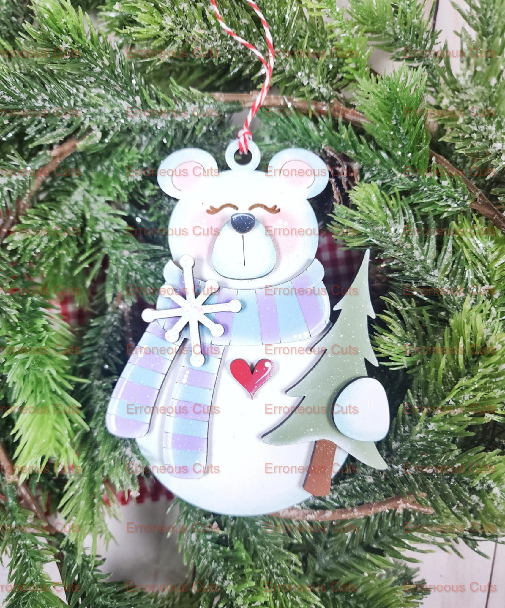 Polar bear ornament