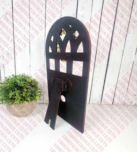 Arched window shaped holder